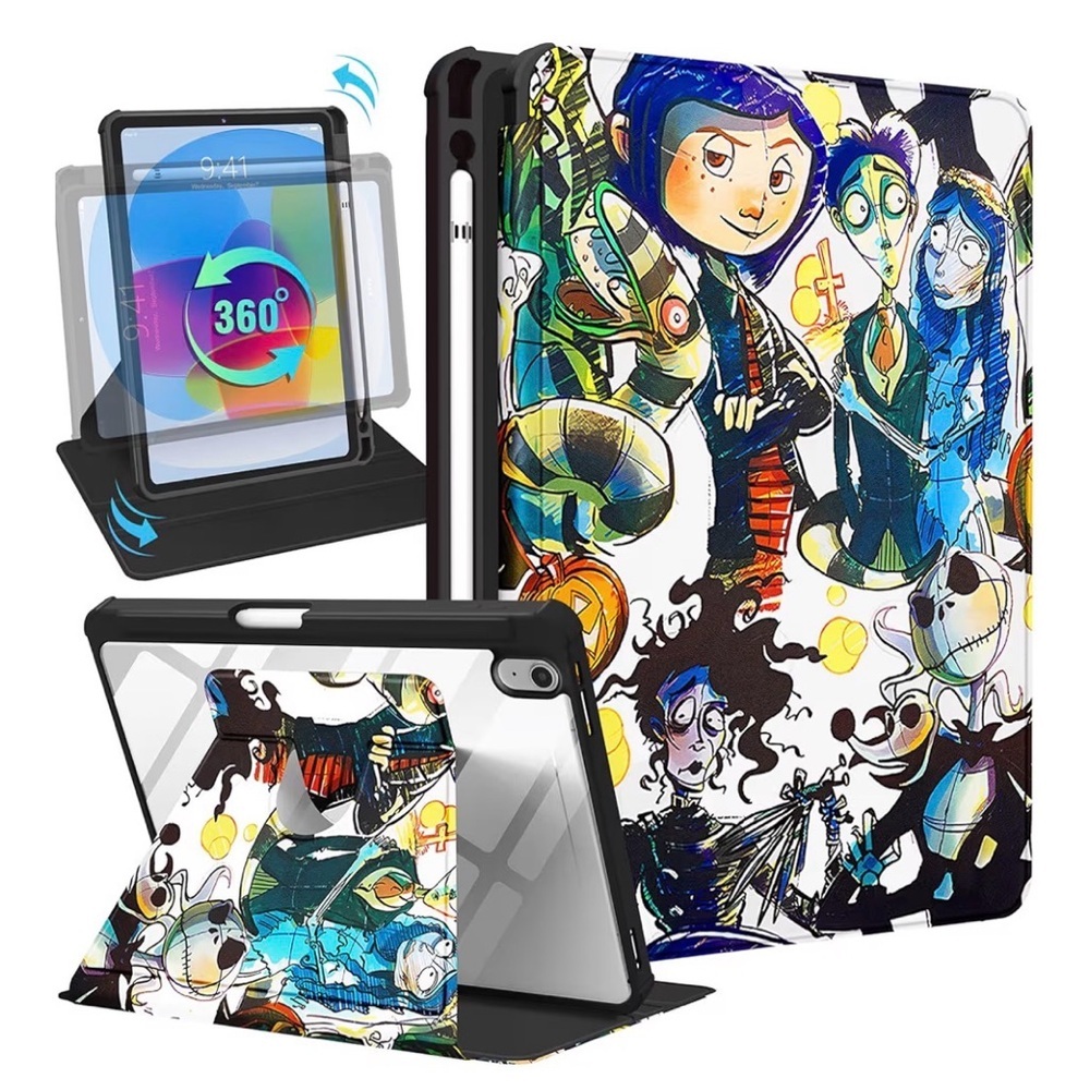 Besoar Nightmare Before Christmas Jack Skeleton iPad Rotating Case